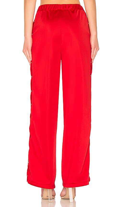 view 3 of 4 Athletic Snap Track Pant in Red & White