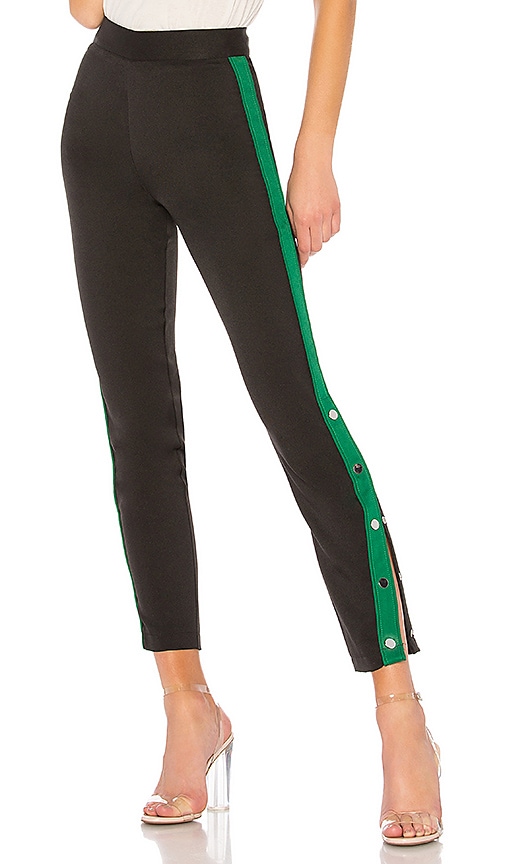view 1 of 4 On Track Legging in Black & Green