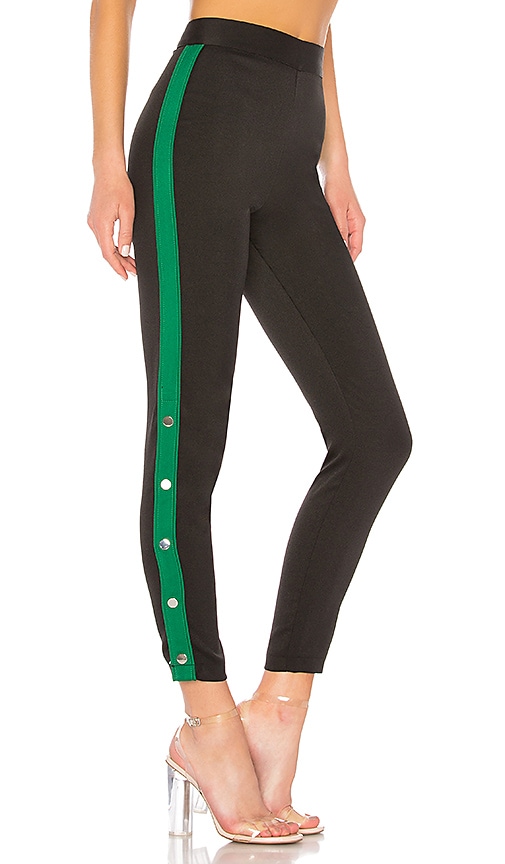 view 2 of 4 On Track Legging in Black & Green