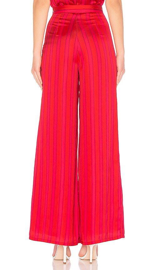 view 3 of 4 Zoey Wide Leg Pant in Lipstick Stripe