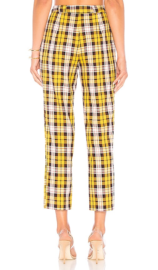 view 3 of 4 Britta Pant in Yellow Plaid