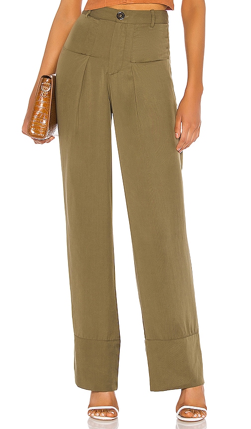 view 1 of 4 Amber Pant in Olive Green