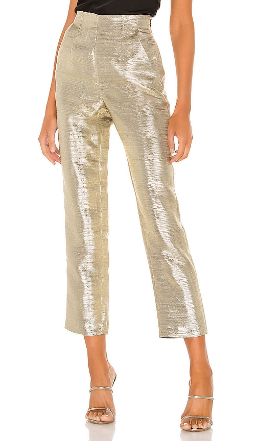 view 1 of 5 The Nathalia Pant in Pale Gold