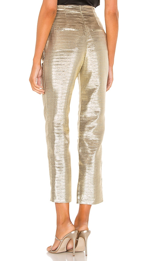 view 3 of 5 The Nathalia Pant in Pale Gold