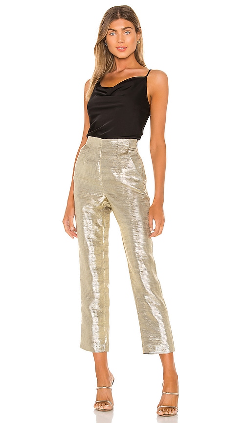 view 4 of 5 The Nathalia Pant in Pale Gold