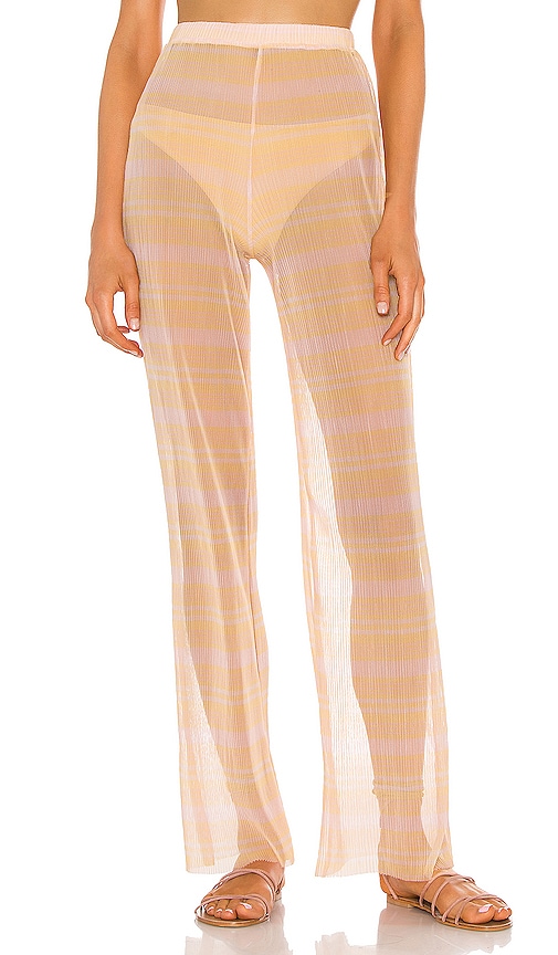 view 1 of 4 The Lionele Pant in Pink Stripe