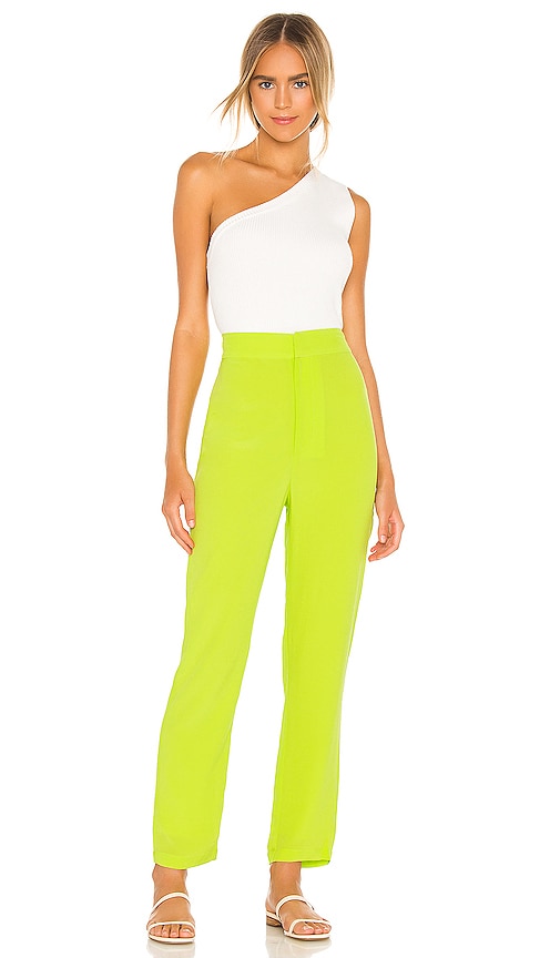 view 4 of 4 Alan Pant in Neon Lime Green