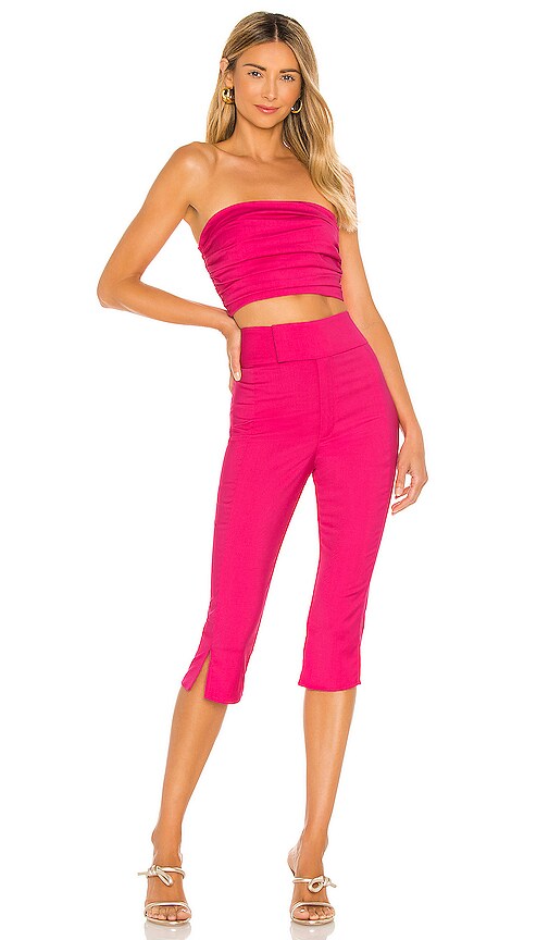 view 4 of 4 Everton Capri Pant in Lipstick Pink