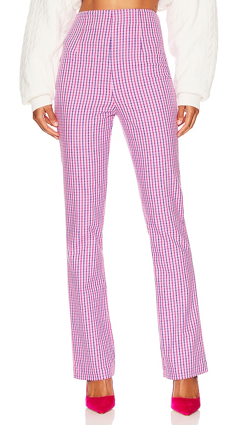 view 1 of 5 Torrance Pant in Pink Plaid Multi