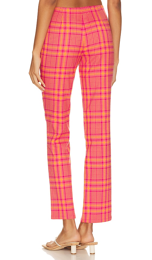 view 3 of 4 Rodeo Pant in Pink & Orange Plaid