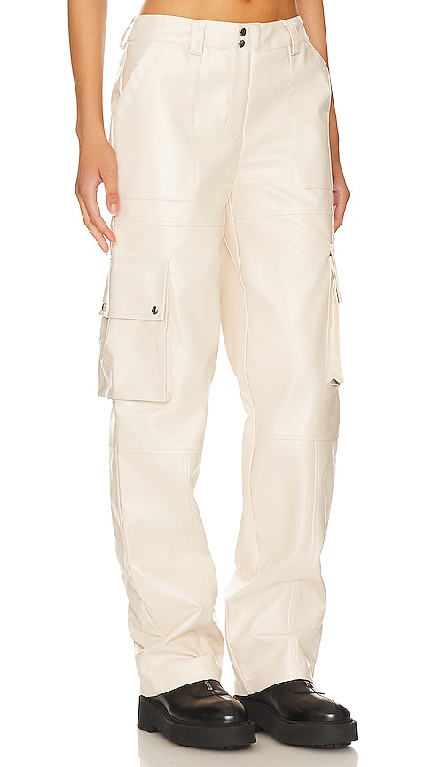 Shop Lovers & Friends Rylee Faux Leather Pant In Ivory