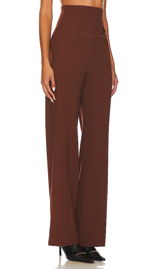view 2 of 4 Abby High Rise Pant in Chocolate Brown