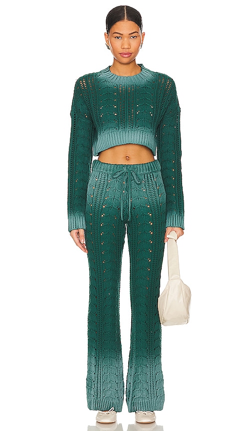 view 4 of 4 Jelissa Ombre Knit Pant in Green Ombre