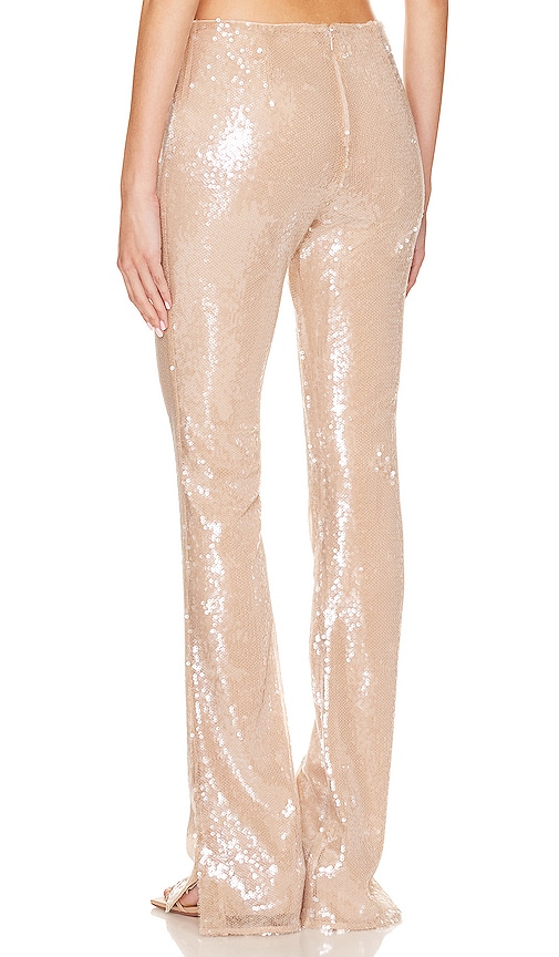 view 3 of 5 Stevie Sequin Pant in Nude Neutral