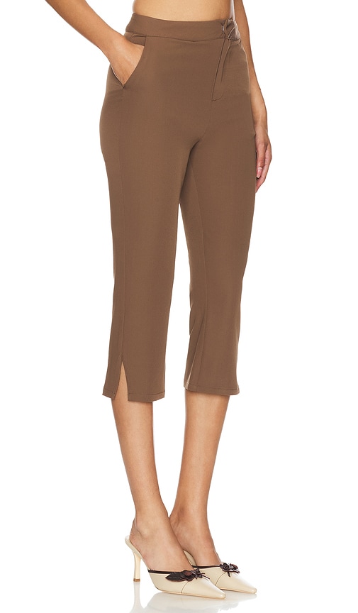 Shop Lovers & Friends Natasha Cropped Pant In Brown