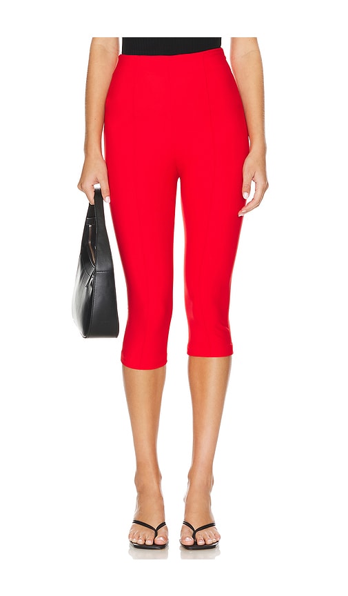 view 1 of 4 Cindy Cropped Capri Pant in Red