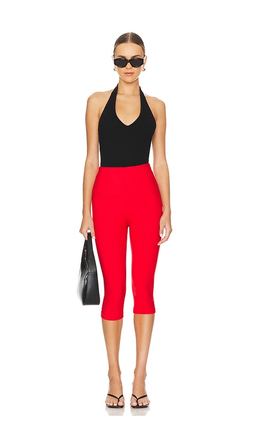 view 4 of 4 Cindy Cropped Capri Pant in Red