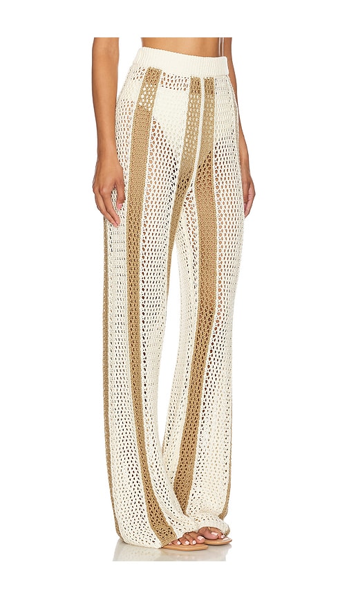 view 2 of 4 Kerim Stripe Pant in Ivory & Beige Stripe