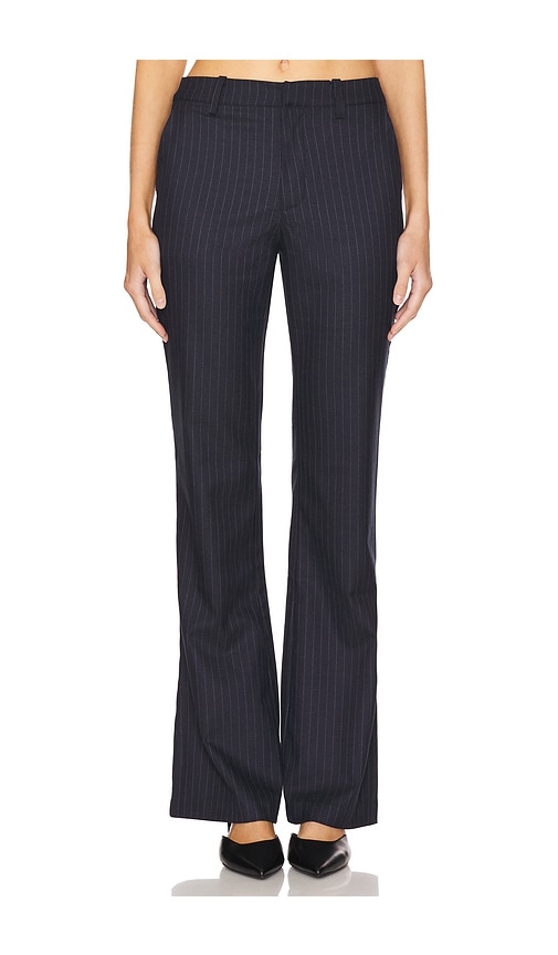 view 1 of 6 Elodie Pant in Grey Pinstripe