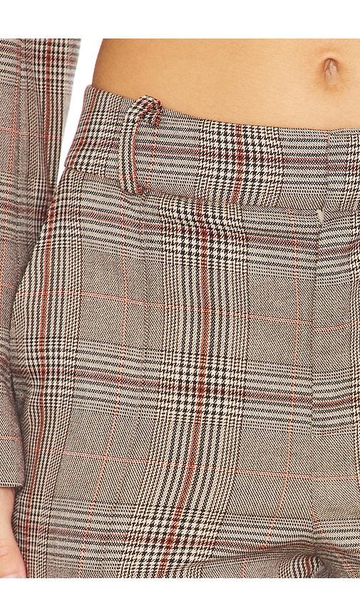 view 6 of 6 Bonnie Pant in Brown Plaid Multi