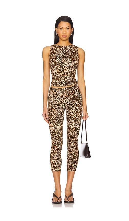 view 5 of 6 Carmen Capri Pant in Leopard