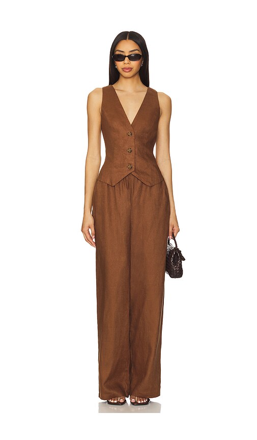 view 5 of 6 Asa Easy Pant in Chocolate