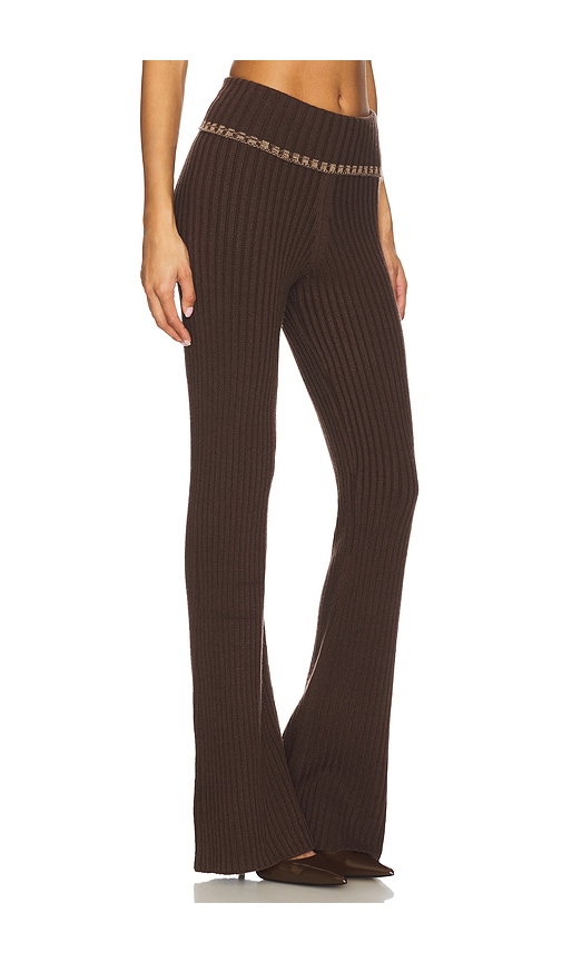 view 2 of 6 Tila Rib Pant in Brown & Tan
