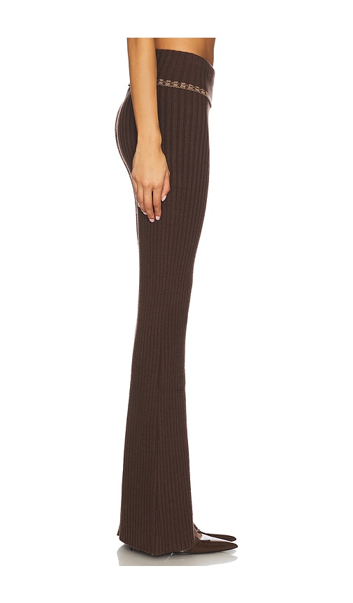 view 3 of 6 Tila Rib Pant in Brown & Tan