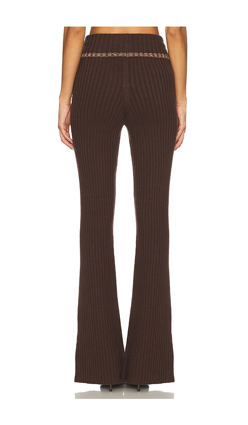 view 4 of 6 Tila Rib Pant in Brown & Tan