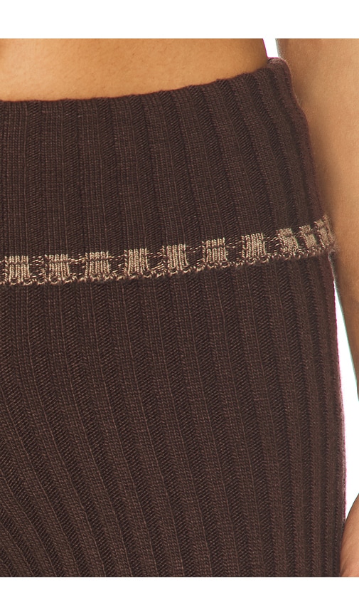 view 6 of 6 Tila Rib Pant in Brown & Tan