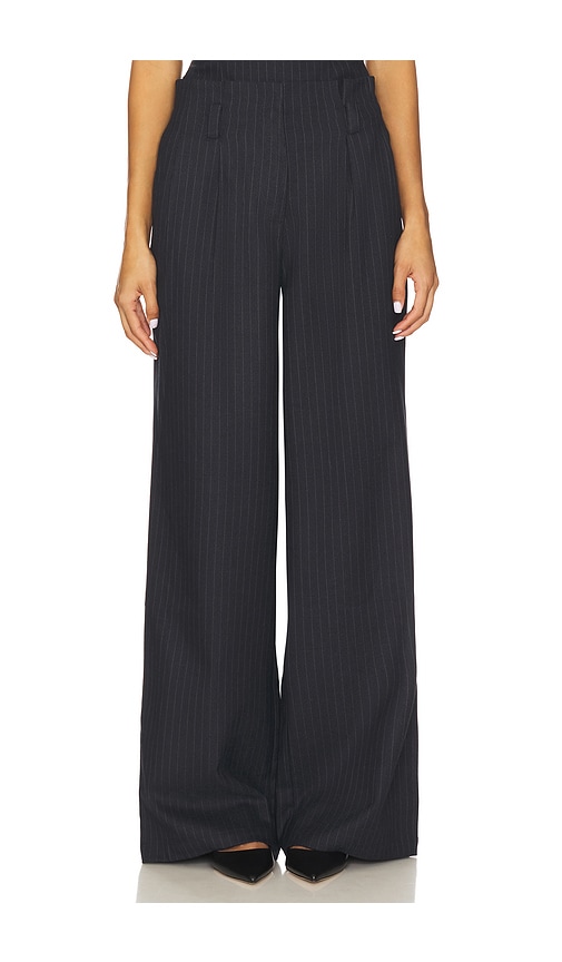 view 1 of 6 Denise Pant in Navy Pinstripe