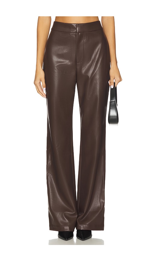 Lovers & Friends Jordan Faux Leather Pant In Brown
