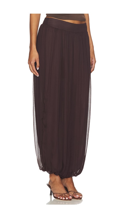 view 2 of 6 x Christina Elezaj Cordelia Pant in Chocolate Brown