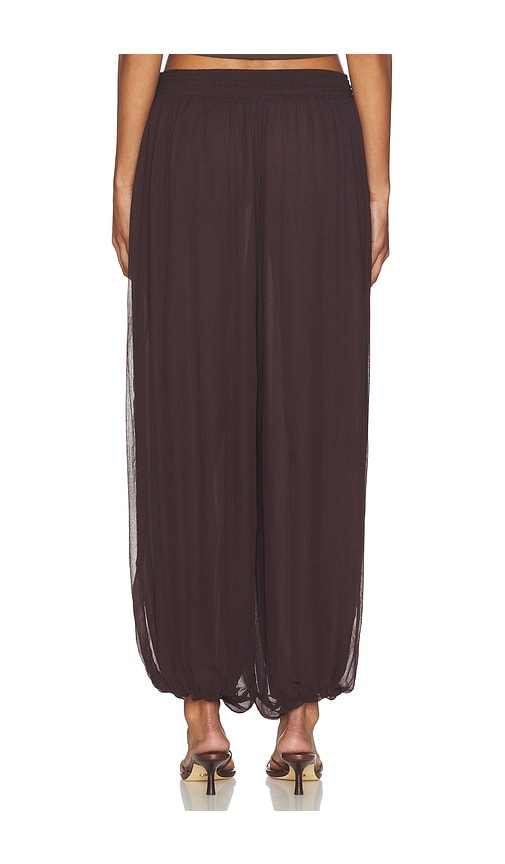 view 4 of 6 x Christina Elezaj Cordelia Pant in Chocolate Brown