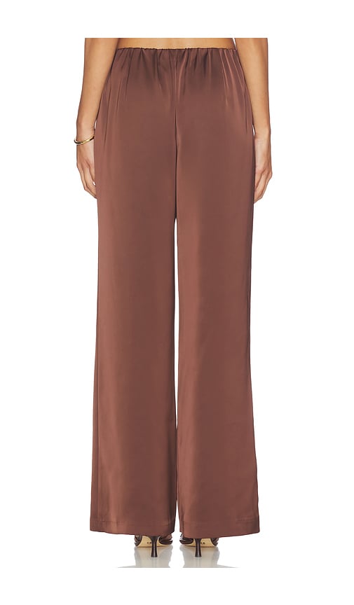 view 4 of 6 Alette Satin Pants in Chocolate Brown