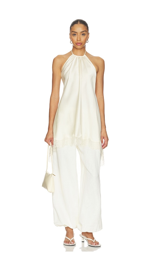 view 5 of 6 Lexi Linen Pant in White