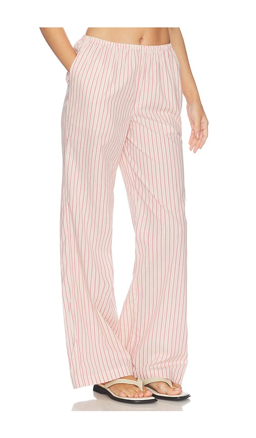view 2 of 6 Rhodes Striped Linen Pant in Pink Multi Stripe