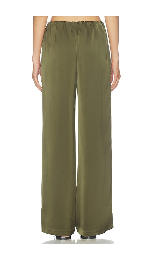 view 4 of 6 Alette Satin Pants in Olive Green