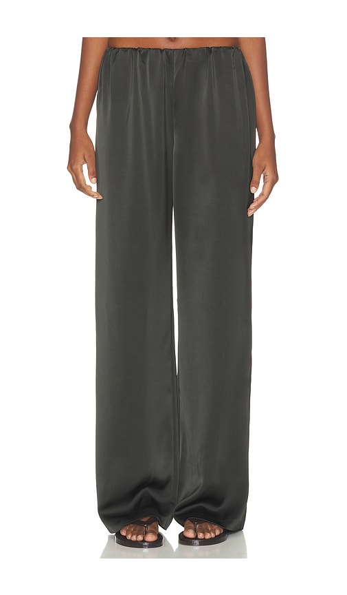 view 1 of 6 Alette Satin Pants in Charcoal