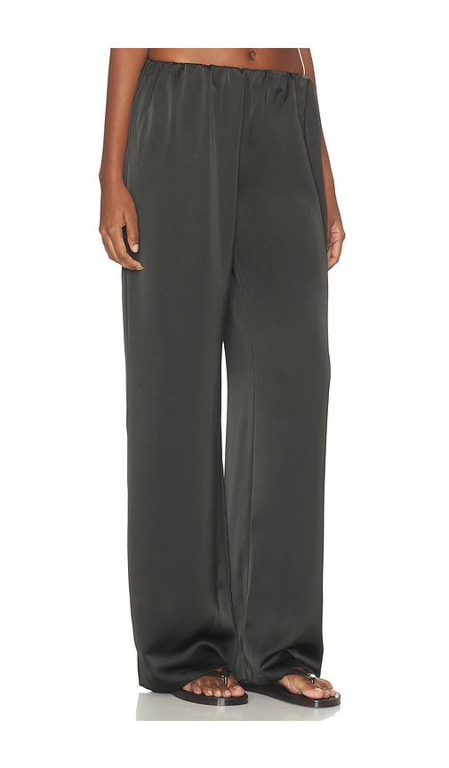 view 2 of 6 Alette Satin Pants in Charcoal