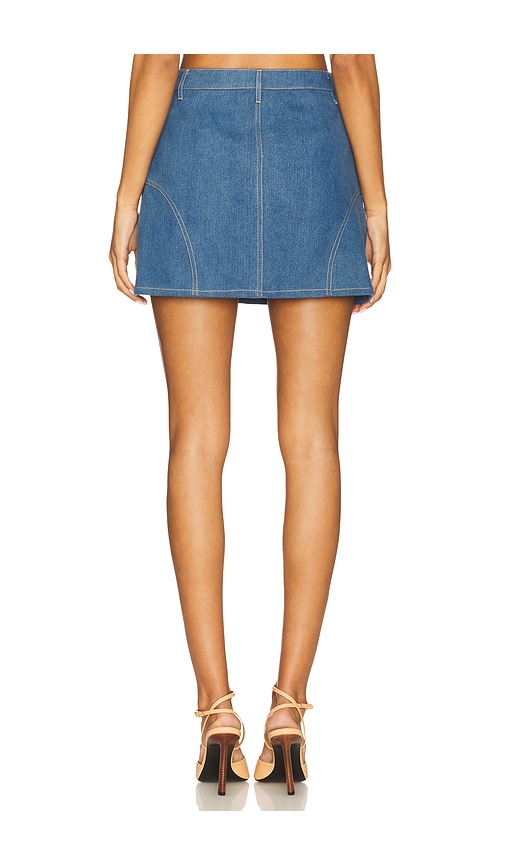 view 4 of 6 Mira Mini Skirt in Medium Blue