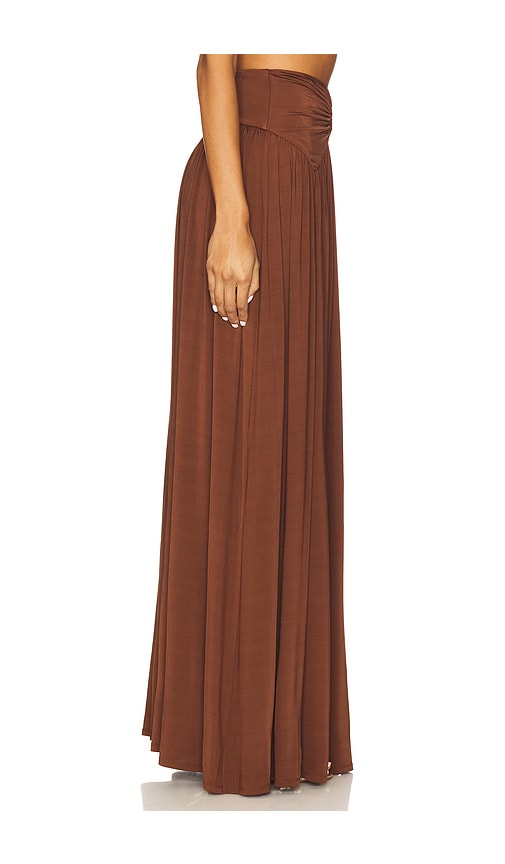 view 3 of 6 x Yhasmina Ferrara Lotte Maxi Skirt in Chocolate Brown