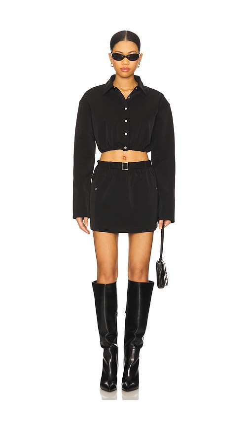 view 5 of 6 Cameron Utility Mini Skirt in Black