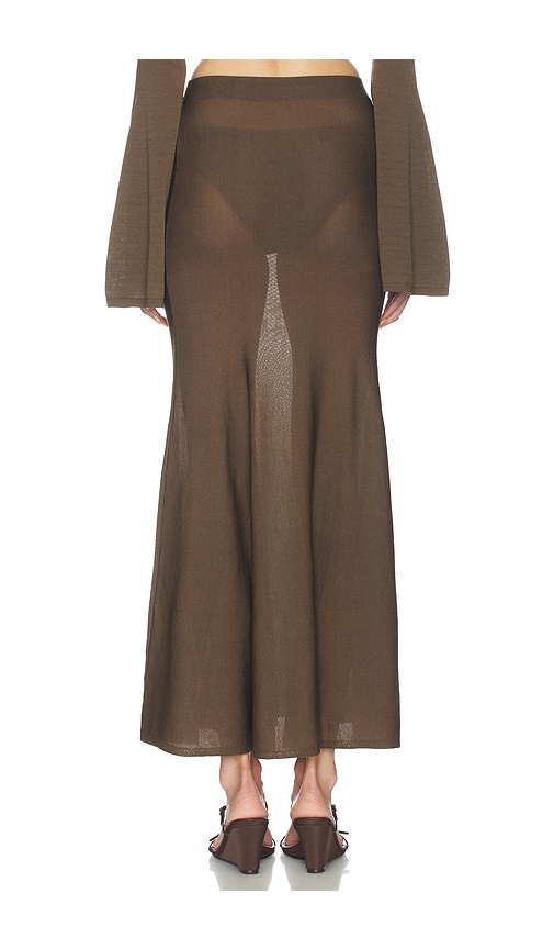 view 4 of 6 Paisleigh Knit Midi Skirt in Chocolate Brown