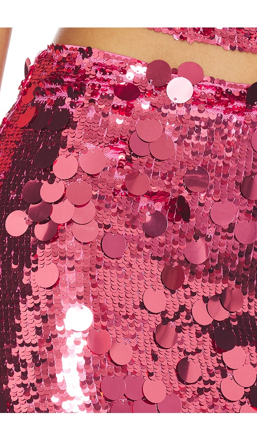 view 6 of 6 Mia Embellished Mini Skirt in Hot Pink Sequin