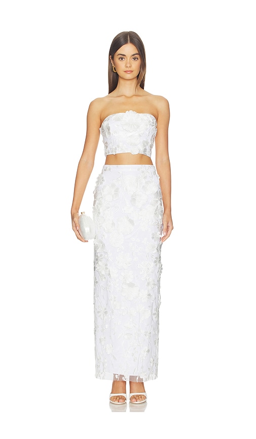view 5 of 6 Lilia Maxi Skirt in White
