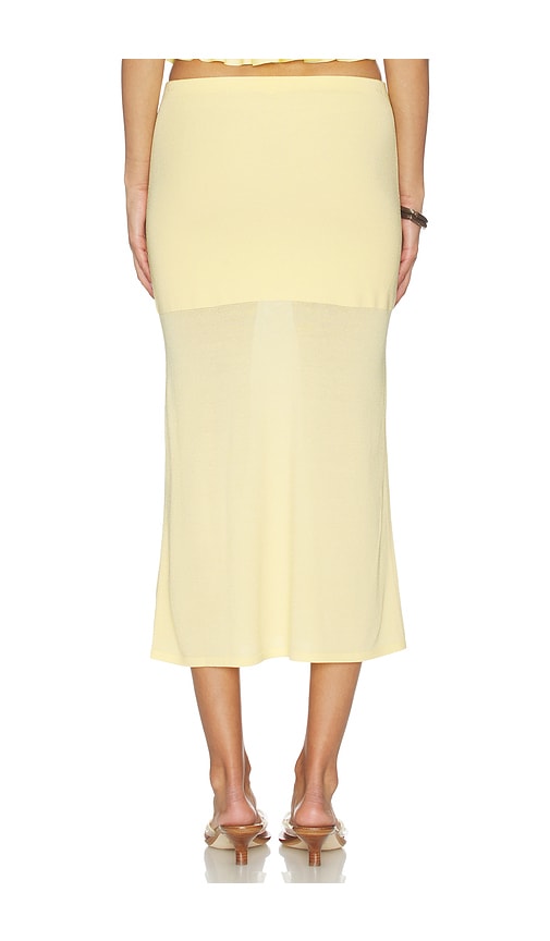 view 4 of 6 Delia Knit Midi Skirt in Light Yellow