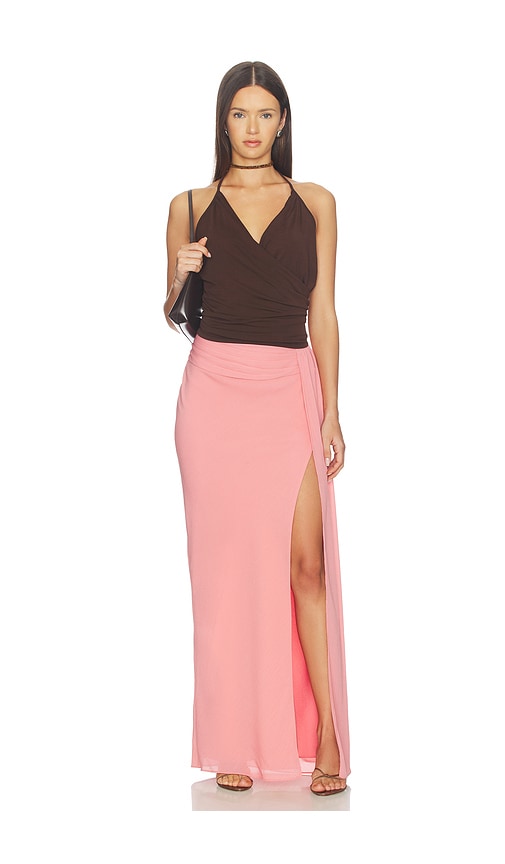 view 5 of 6 Judy Maxi Skirt in Coral
