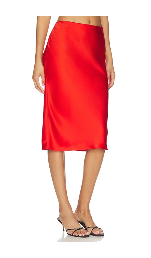 view 2 of 6 Zoe Midi Skirt in Red