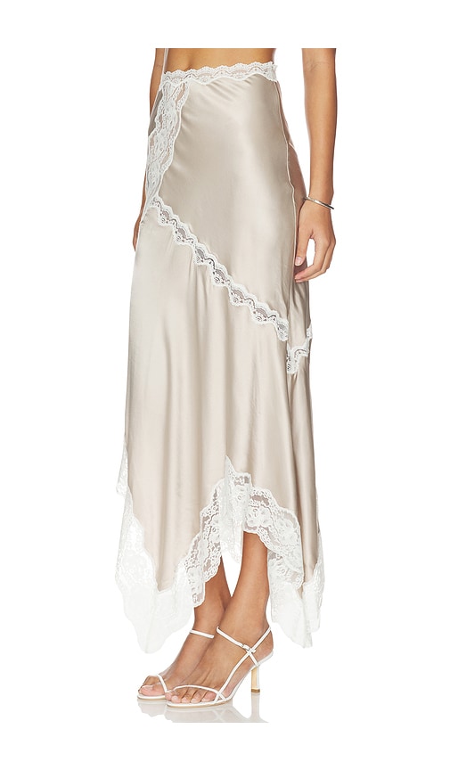 view 3 of 6 Vallin Midi Skirt in Light Taupe